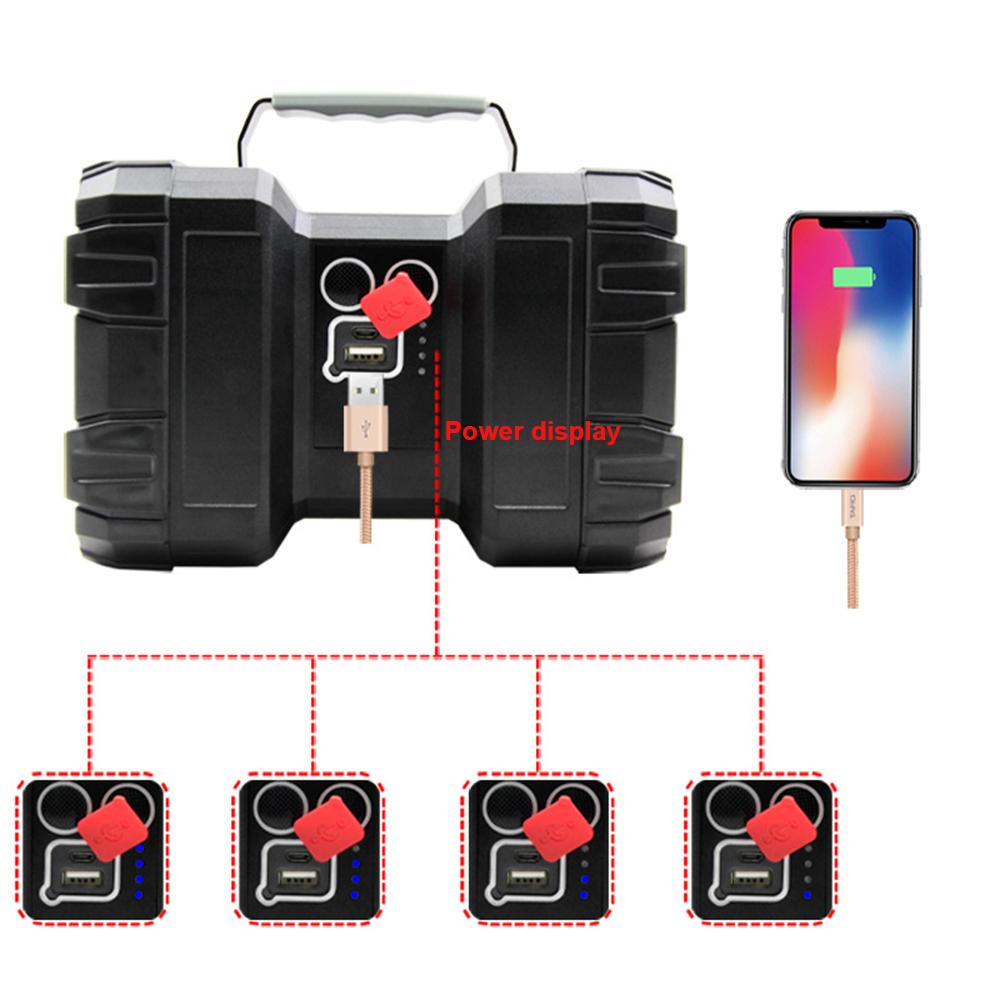 XHP70 Superhelle Doppelkopf-Taschenlampe 200W Wiederaufladbare LED-Taschenlampe Wasserdichte Handheld-Arbeitsleuchte Scheinwerfer Camping