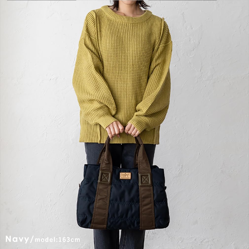 VITAFELICE Quilted Tote Bag (L) Women's Blov-vf0058 (Navy)