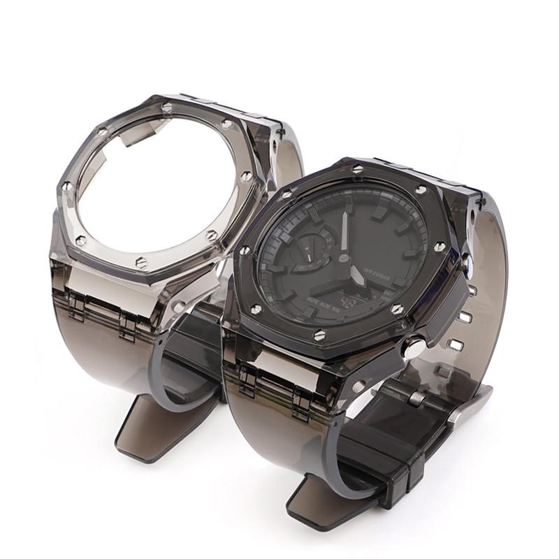 Modification Kit For Casio G-SHOCK GA-2100 GA-2110 GA-B2100 Fluororubber Strap GA2100 Men Bezel Watch Band Bracelet