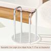 Elegant Acrylic Disposable Cup Holder with Golden-Tone Accents - Ideal for Home, Café, Office, and Hotel Use