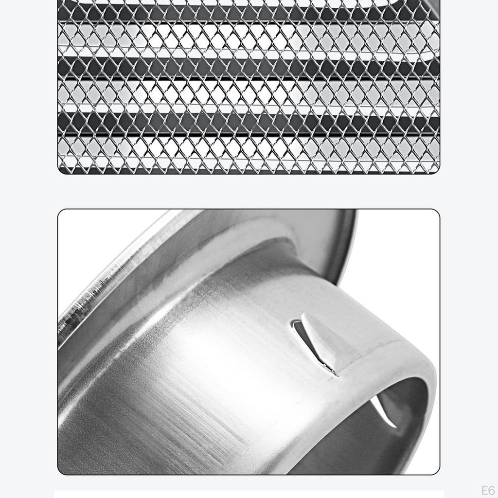 Louvered Grille Cover Vent Hood Stainless Steel Grilles Flat Ducting Ventilati External Wall