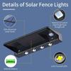2 Pack Outdoor Solar Wall Lamp LED Solar Lights Waterproof Solar Deck Light Wall Lights Garden Decoration Fence Yard Wall sconce