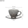 BRRelief Glass Coffee Cup Set Restaurant Afternoon Tea Lovers Coffee Latte Cup Transparent Mug Nordic Household Drinking SetEY