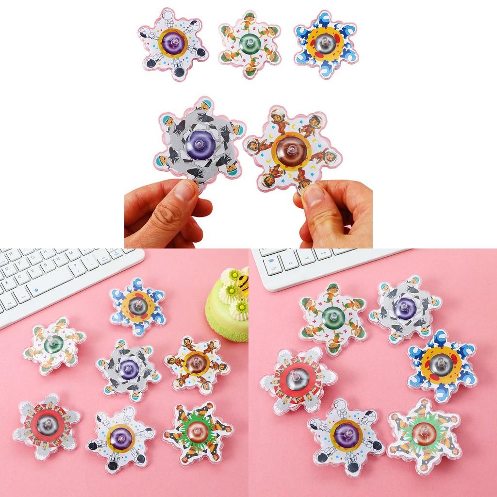 Cartoon Kids Toy Figure Pattern Gyroscope For Childrens Day Gift School Activity