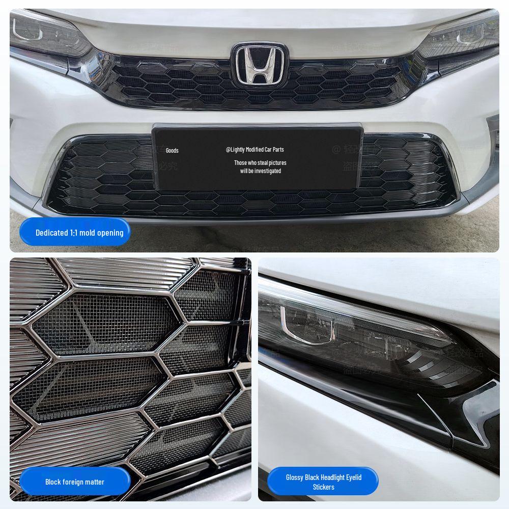 Honda 11th Gen Civic Honeycomb Insect Net Modified Grille Trim