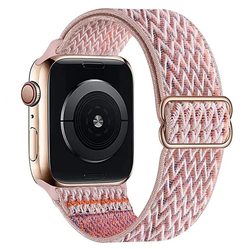 Elastyczny Nylonowy Pasek do Apple Watch ultra 2 49mm Seria 9/8/7 41mm 45mm38/42-40mm/44mm Boho Bransoletka iWatch 6 5 4 3 Se Pasek