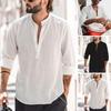 2025 New Summer Thin Shirts Men Casual Shirts Men Long Sleeve Male Henley Beach Shirts Hawaiian T Shirts