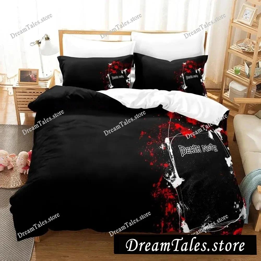 Heimtextilien Cartoons Death Note Bezug Bettbezug Kissenbezug Junge Mädchen Polyester Bettwäscheset King Queen Twin Größe Luxuriöses Geschenk