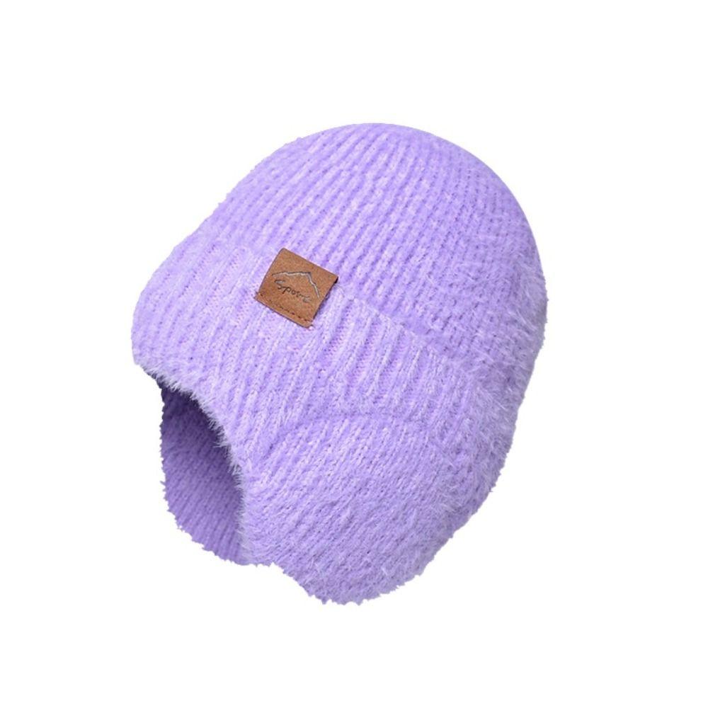 Cold Proof Ear Protection Beanie Cap Headgear Knitted Earflap Hat Earflap Woolen Hat Male/Female