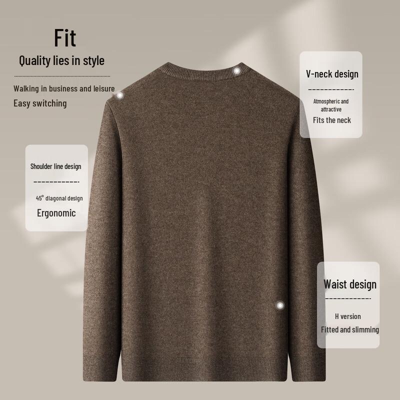 Montagut Men's Wool Blend V-Neck Knit Pullover