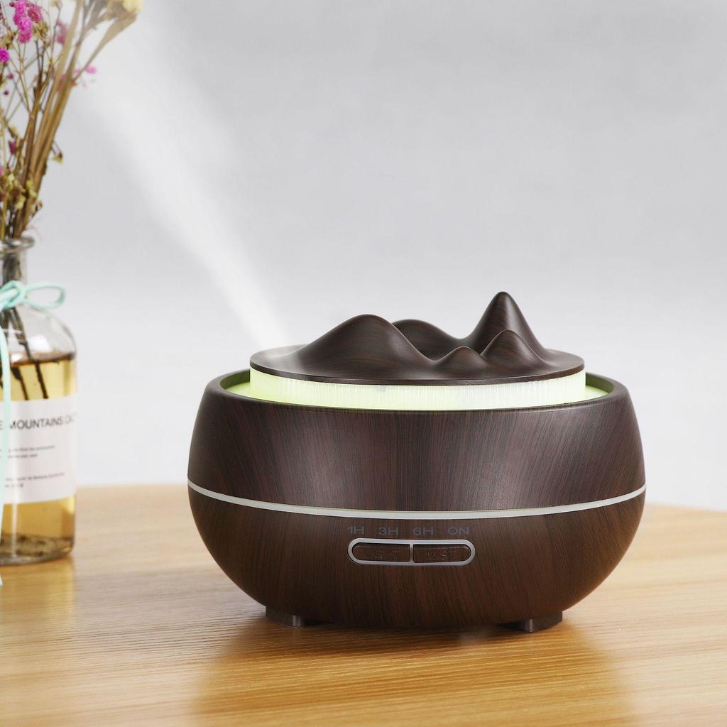 Creative Wood Grain Aroma Diffuser and Humidifier for Home Air Purification