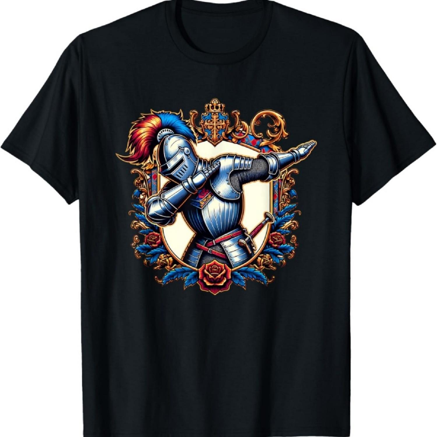 Рыцарь из Ренессансного Фестиваля, делающий даб, Смешная футболка для Ренессансного Фестиваля S чёрный