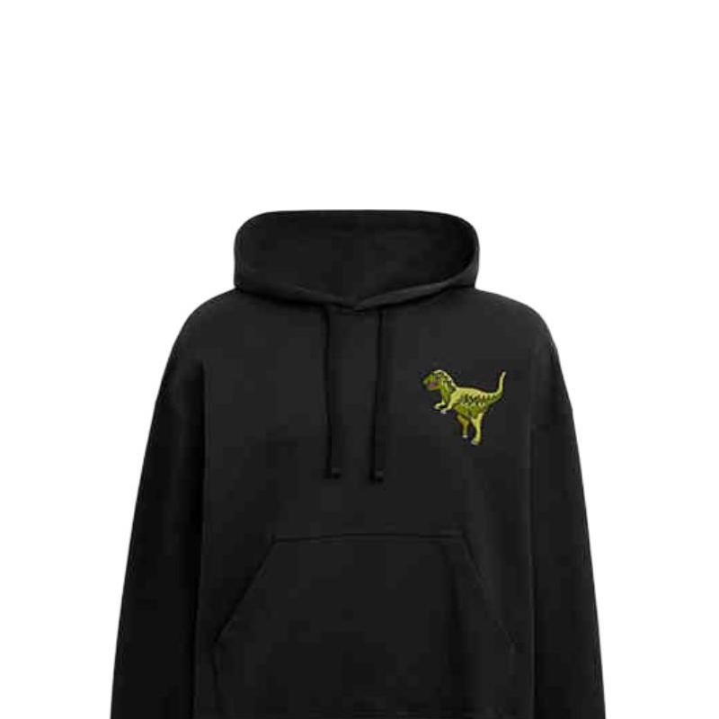 Coach Rexy FW24 Hooded Animal Pattern Long Sleeve Sweatshirt Unisex sweatshirt Black CZ479-BLK