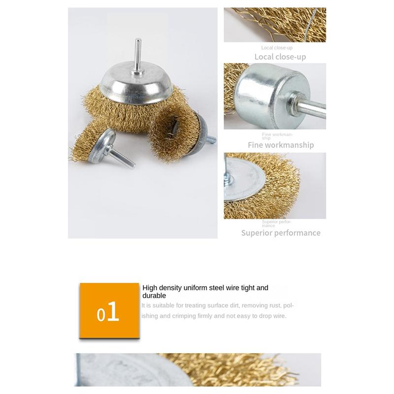 AEE2-Wire Brushes, Abrasive Wire Wheel Brushes Are Suitable For Electric Drill Rotary Tools, Wood Polishing, Deburring