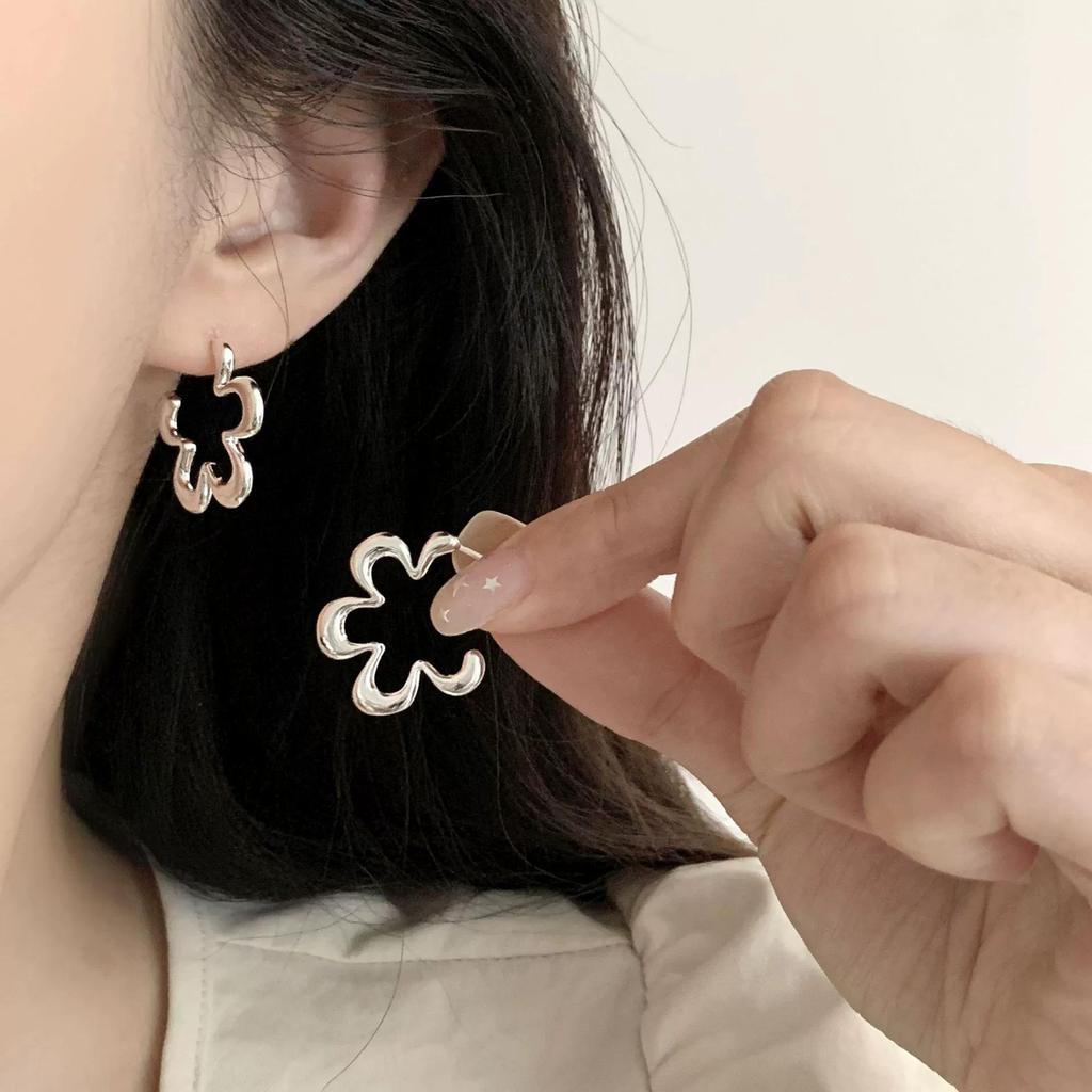 Geometrische Minimalistische Retro Damen Runde Kugel Ohrklemmen - Trendige Nischendesign Ohrringe