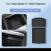 For TESLA Model 3 2023 2024 Highland Wireless Charging Silicone Pad Model3+ Center Control Storage Box Armrest Box Bottom Mat