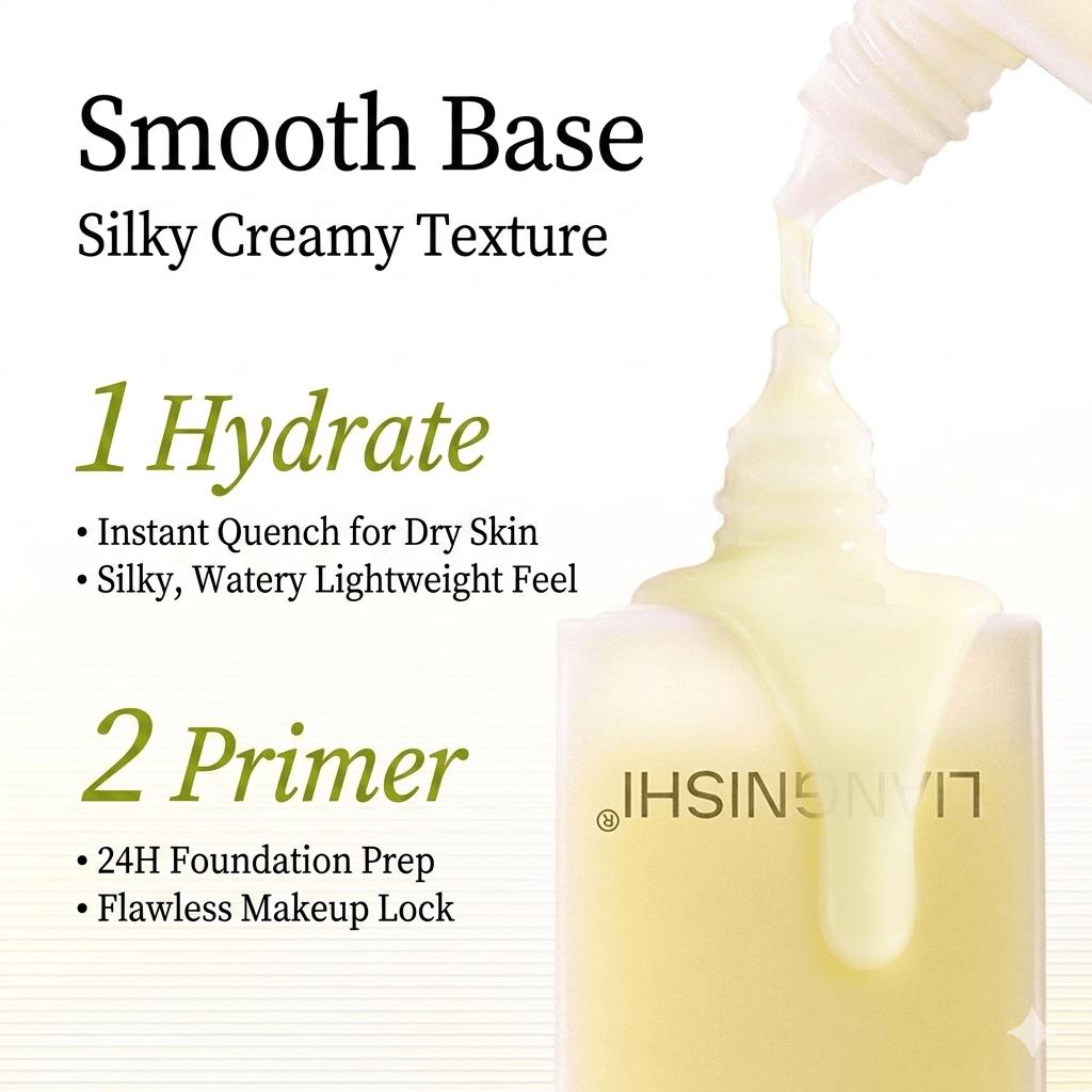 Moisturizing Face Primer Essence, Hydrating & Soothing Makeup Base, Long Lasting Smooth Finish, Ligh