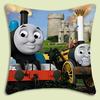 Thomas The Train Square Pillow Covers Cartoon Sofa Decorative Home Double-Sided Printing Short Plush Cute Cushion Cover