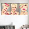Piękna dziewczyna sztuka plakat płótno malarstwo moda makijaż obraz dekoracja ścienna salon piękności sztuka ścienna płótno malarstwo HD2912