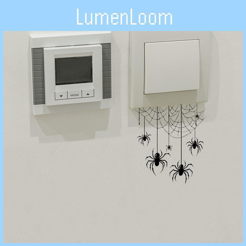 Web Selfadhesive Spider Art Pvc Wall Decal For Living Room And Entryway Decor