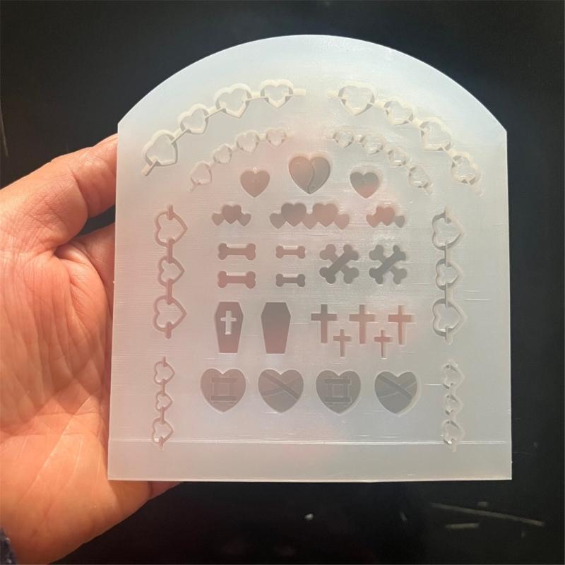 Practical Silicone Mold Liquid Sand Accessories Making Mould Unique Epoxy Resin Jewelry Molds for Crafting Enthusiasts