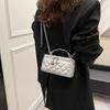 Niche fashion portable box bag women's new versatile diamond chain bag shoulder messenger bag