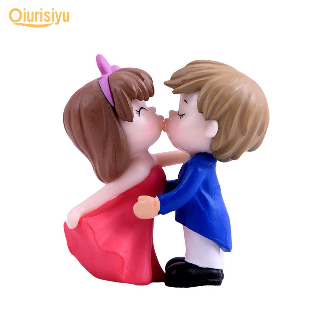 

Смола Целующиеся Жених Невеста Модель Фигурка синий/розовый