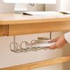32cm Under Desk Cable Organizer Tray Wire Management Holder Basket Plastic Under Table Power Strip Holder Basket Adhesive