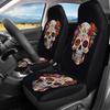 Dujiea Sugar Skull Car Front Seat Covers 2 Pcs Universal Auto Seat Covers Front Seats Only, Vehicle Bucket Seat Protectors Fit for Most Car SUV Sedan