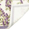 Senko S.D.S Lavender Long Toilet Mat, Approx. 80 X 65 Cm, Purple Floral Print, Antibacterial and Odor Resistant, Made In Japan, Product Number 32686