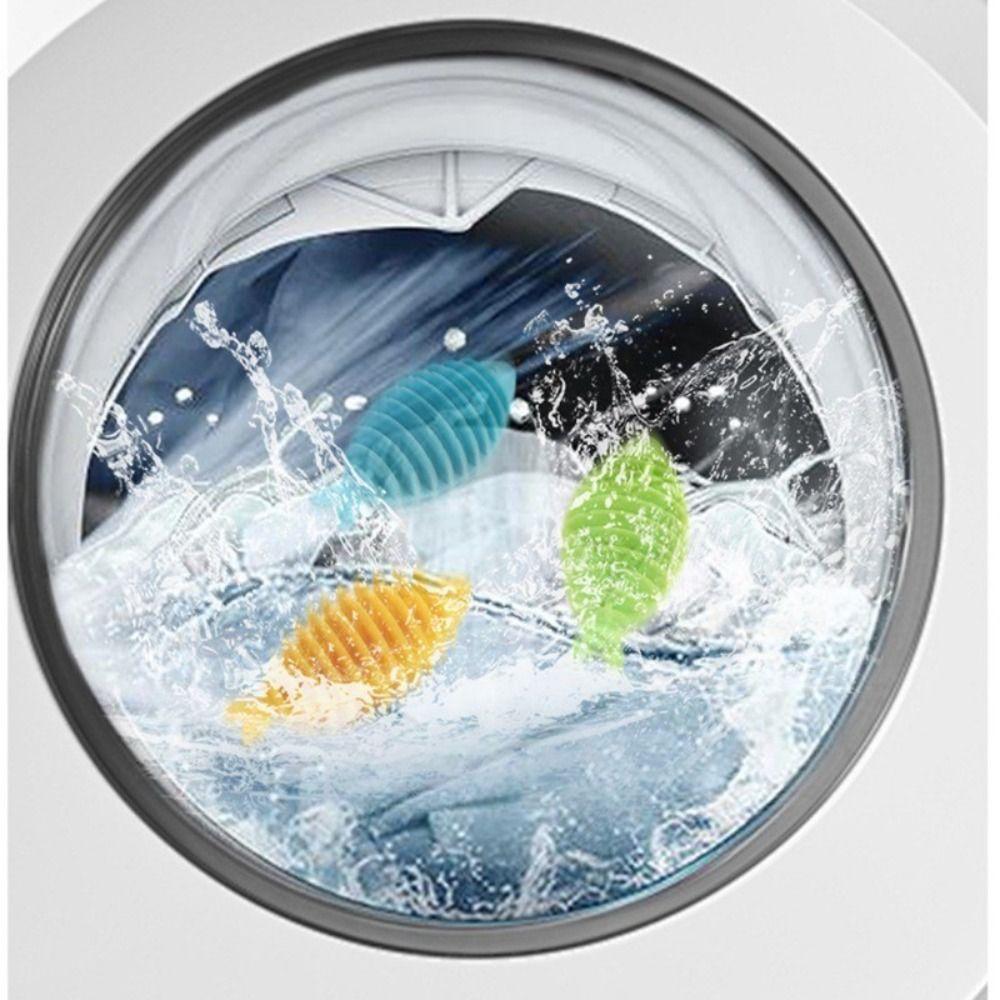 1/5Pcs Fish Shape Laundry Balls Soft Glue Laundry Tablets Durable Softener Ball