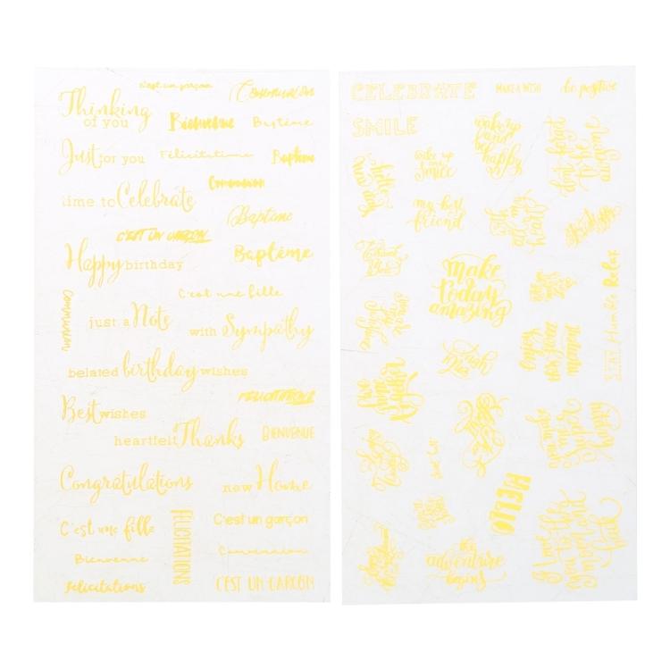 2PCS English Blessing Stickers Grateful Thankful Sticker Decal for Card Making 1