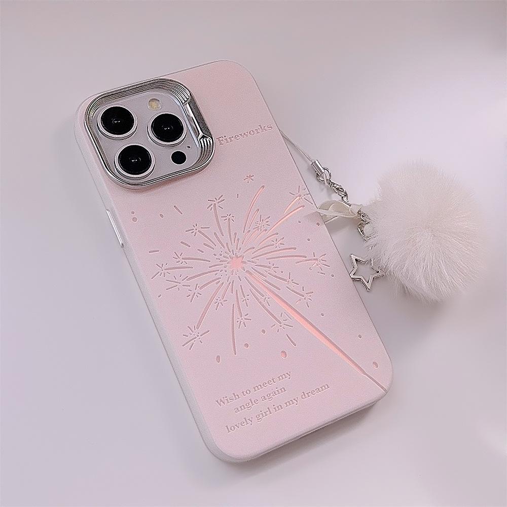 Pink Fairy Stick Iphone15 Suitable for 14Promax Mobile Phone Case Apple 16 Firework Lanyard 12 Laser Huawei