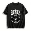 Vintage Rock Double Electric Guitar Festival Unisex Casual Tee Pure Cotton T-shirt
