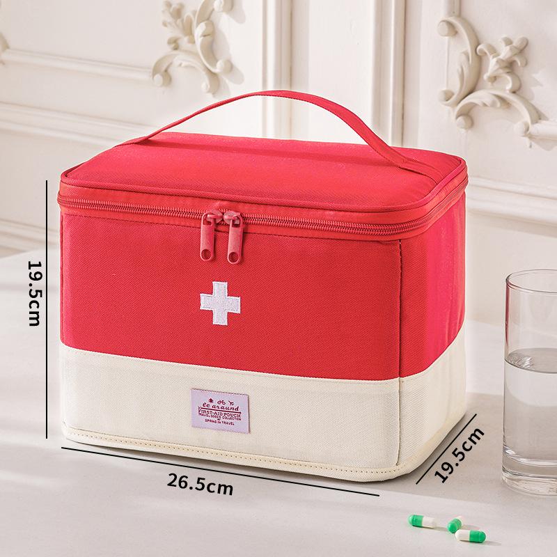 Portable Oxford Cloth Medicine Bag - Large Capacity Folding First Aid Kit & Multi-purpose Storage