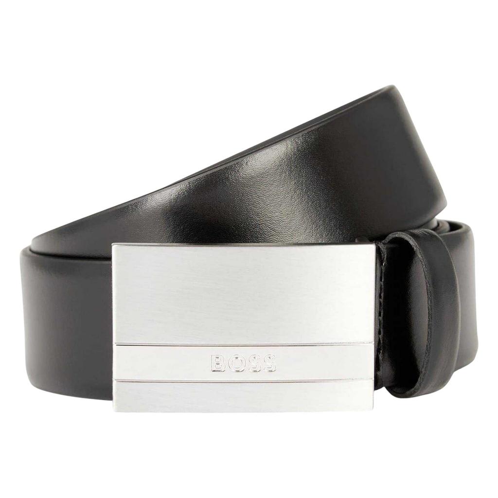 Boss Mens Engraved Leather Belt