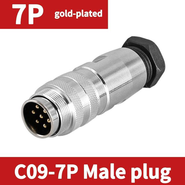 5/10PCS lP67 M16 Circular Connector C091 Waterproof 2 3 4 5 6 7 8 12 14 16 Pin Aviation Plug Metal Shielding Male Connectors
