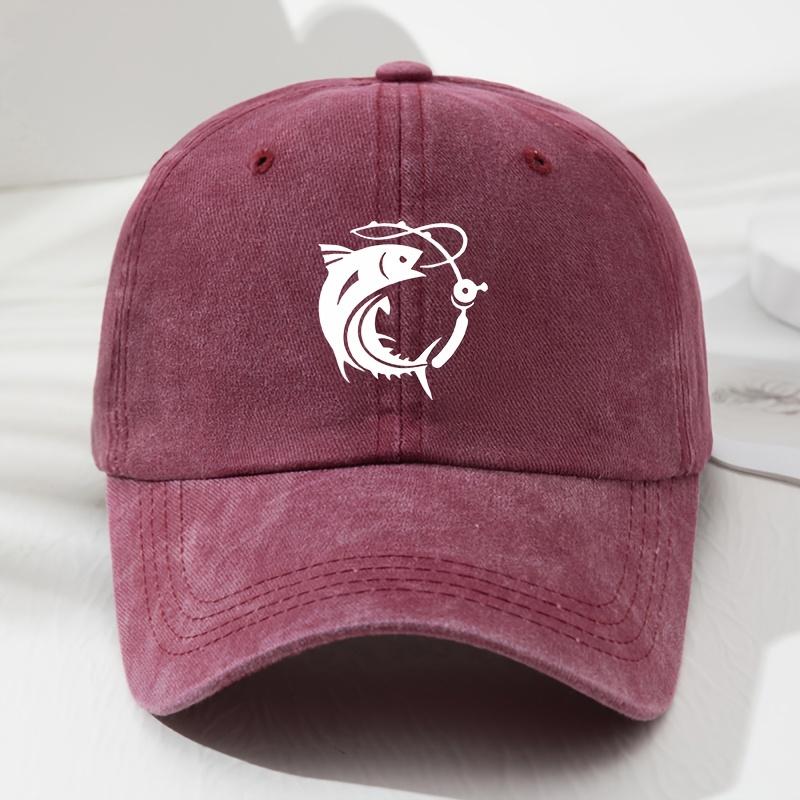 Men's and Women's Circle Fish Soft Top Baseball Caps Retro Fashion Outdoor Hats