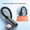 90 Degree Spring Type C Fast Charging Cable 120W 6A Extension Spring Data Cord For Phones Tablets
