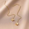 Huitan Aesthetic Women Stainless Steel Drop Earrings Chain Butterfly Fresh Wedding Engagement Accessories Trendy Lady JewelryGood Product