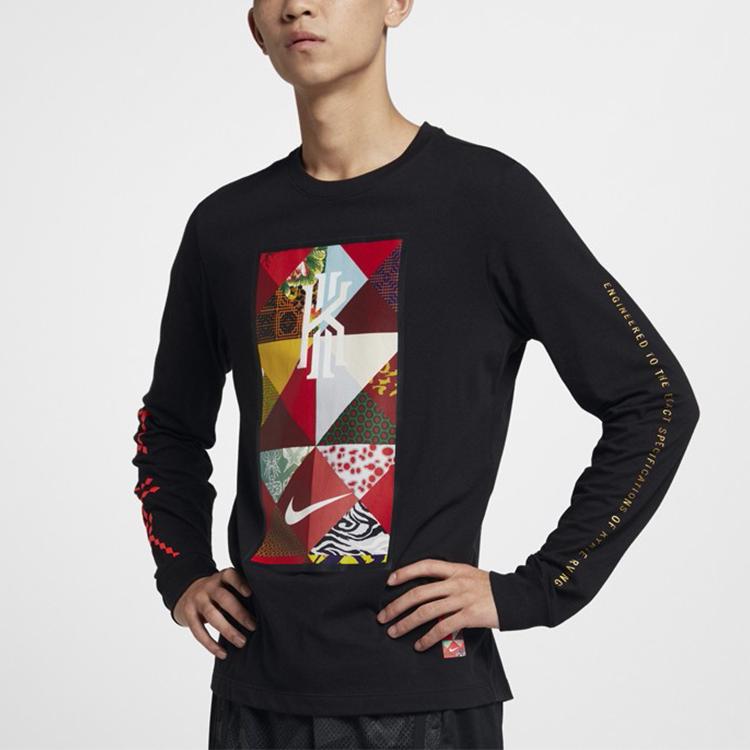 Nike Dri-Fit Kyrie New Year Special Edition Long Sleeve Sports Casual Tee Men Tops Black BV8243-010