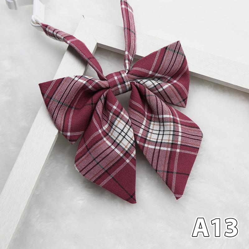 Personalized Flower Plaid Uniform Collar Flower Bow Tie Small Fresh Sailor Suit Bow KTB