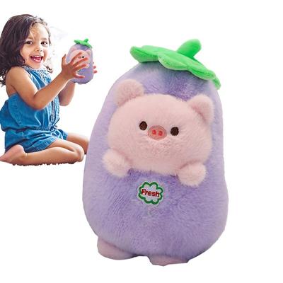 Funny Joy Fruit Bunny Plush Toy Cute Carrot Strawberry Rabbit Plush Toy Birthday Christma Bunny Stuffed Animal Reversible Rabbit