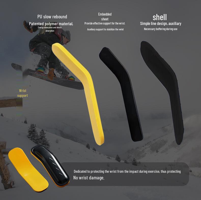 Unisex Shock-Absorbing Waterproof Snowboard Gloves with Wrist Guards and Touchscreen Capability for Winter