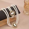 Light Luxury Small Fragrant Wind Diamond Classic Women's Necklace Bracelet Set Wholesale Inlaid Jewelry
