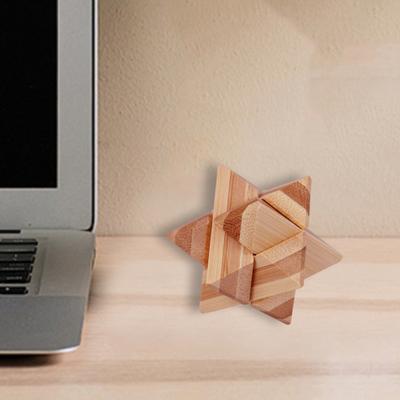 Wooden Brain Teaser Puzzle Toy IQ Test Logic Training Luban Kong Ming