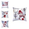 Cozy 18" Christmas Cushion Cover Featuring Cute Santa Claus And Snowman For Holiday Charm