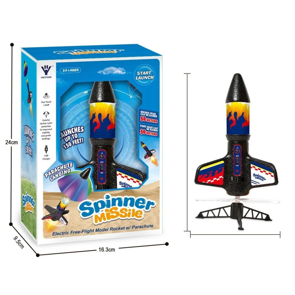 Electric Rocket Launcher Toys New Space Exploration Skyrocket With Parachute Kid Outdoor Toys Children Toys  Model Rocket Kit