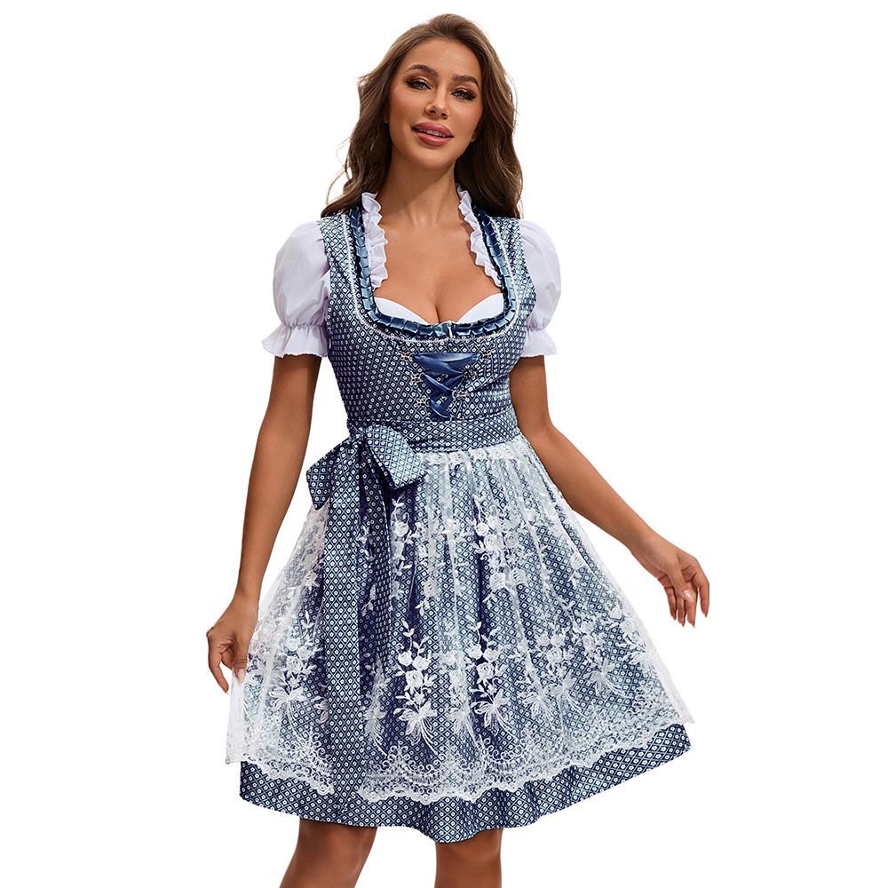 Ethnic Print Beer Costume Dress Female Ethnic Tribal Design For Oktoberfest And Themed Festivals