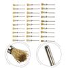 Cleaning Wire wheels Accessories Set Rust Remover 30pcs Brass Polishing